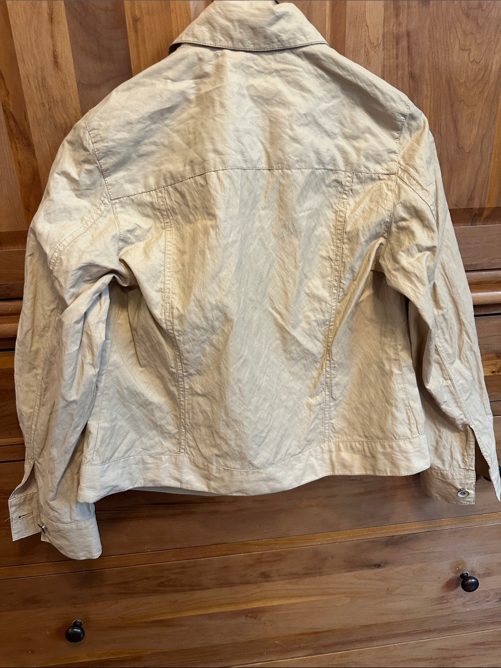 Coldwater Creek Beige Button-Front Utility Jacket - Picture 4 of 6